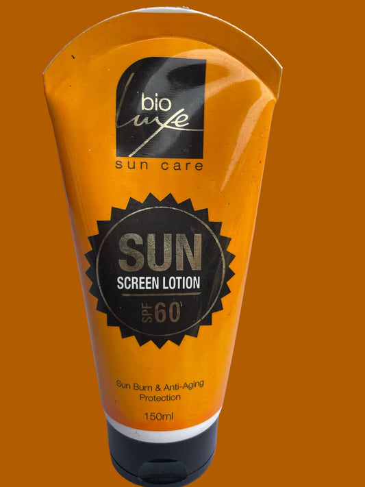 bio luxe sun care sunscreen Lotion SPF60 for Sun burn & Anti-Aging Protection (No whitecast)