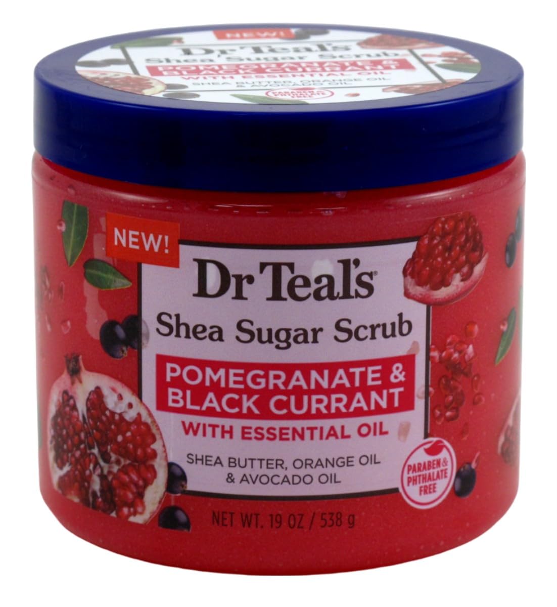 Dr. Teal's - POMEGRANATE & BLACK CURRANT - Shea Sugar Scrub with essential oils