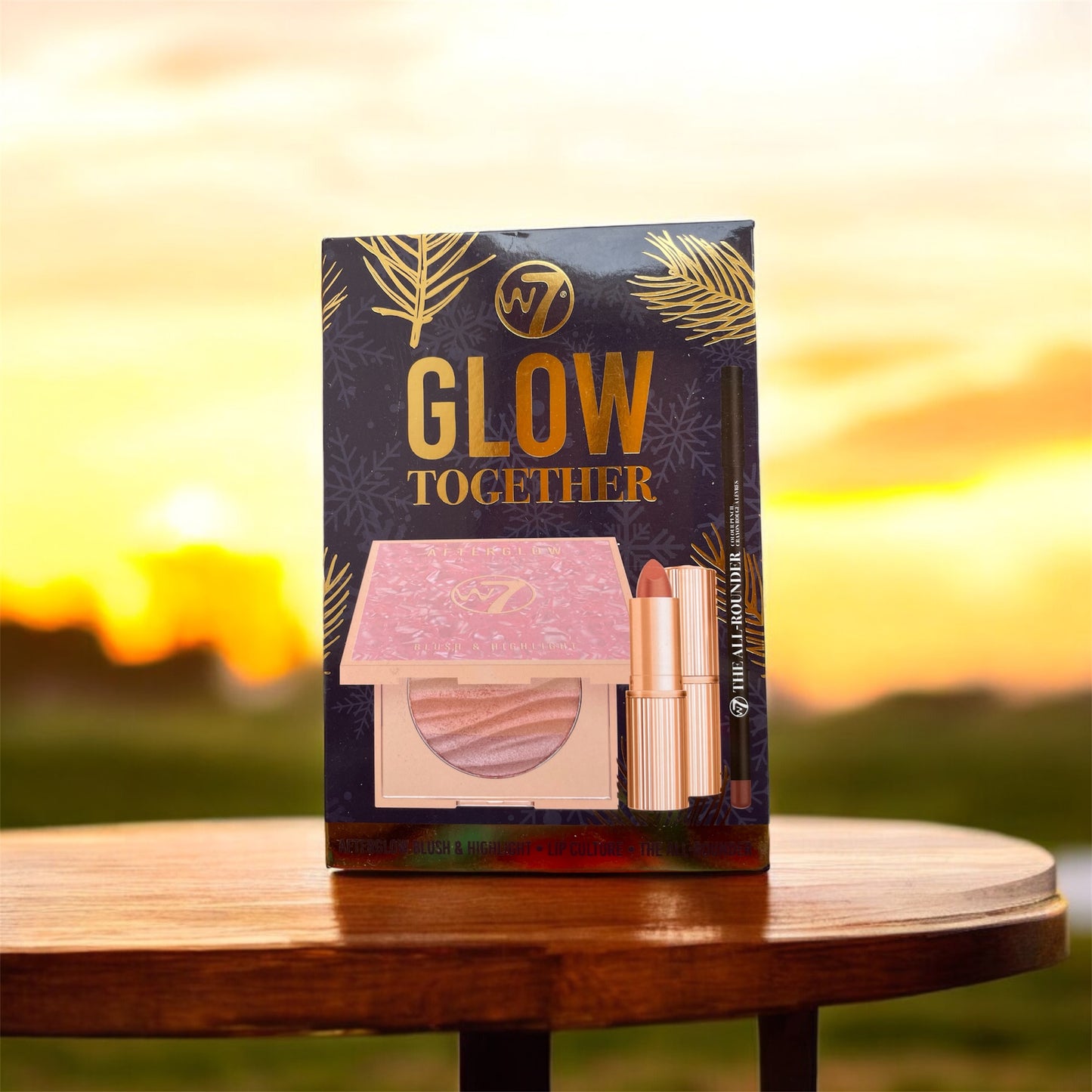 W7 GLOW TOGETHER (Blush/Highlight + Lipstick + Lip Liner)